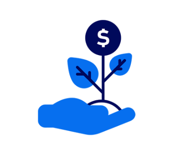 A hand holding a plant with a dollar sign AI-generated content may be incorrect.