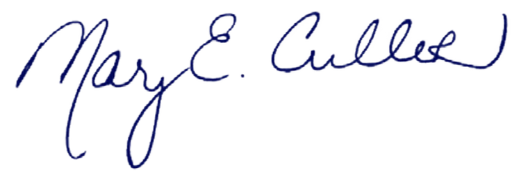 Mary E Cullers signature