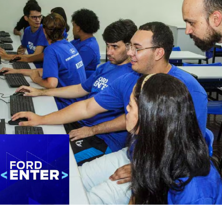 Kids in a computer lab with Ford <Enter>